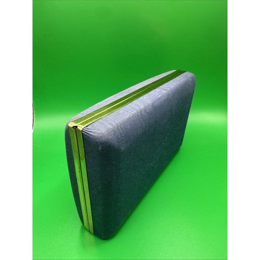 Vintage Blue Satin Jewelry Case  MCM